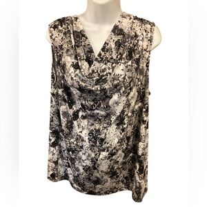 Studio Works, black and gray sleeveless top size XL